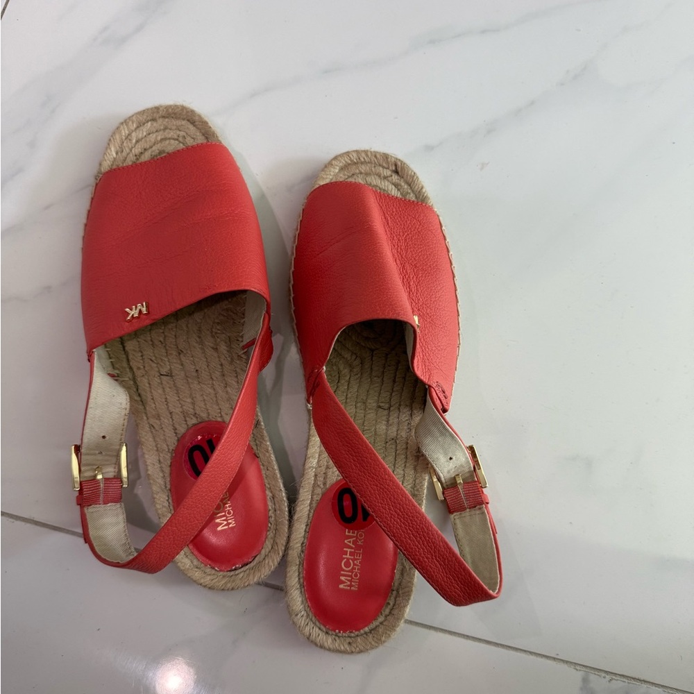 Michael Kors Red Espadrilles with Classic Design